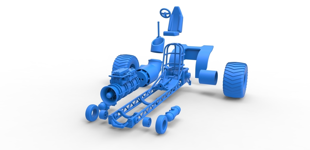 Mini Rod pulling tractor with jet engine 1:25 3D Print 482256