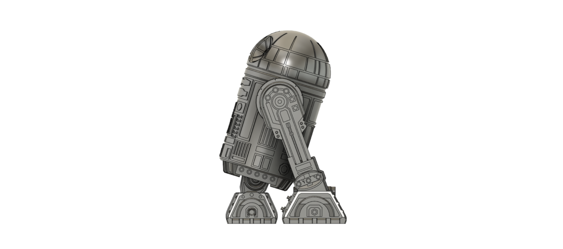 Star Wars R2D2 droid (Dark2D2 - modified own design) 3D Print 482283