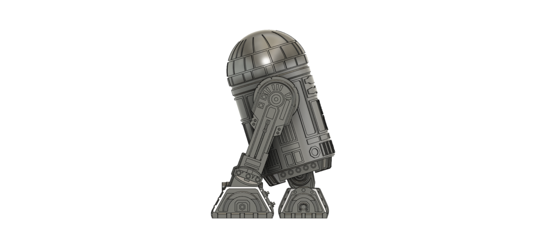 Star Wars R2D2 droid (Dark2D2 - modified own design) 3D Print 482284