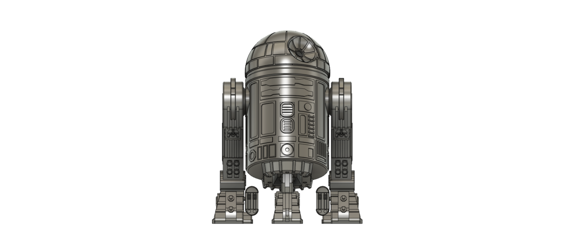 Star Wars R2D2 droid (Dark2D2 - modified own design) 3D Print 482285
