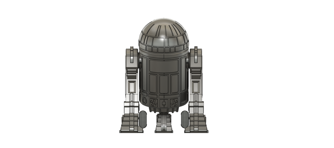 Star Wars R2D2 droid (Dark2D2 - modified own design) 3D Print 482286