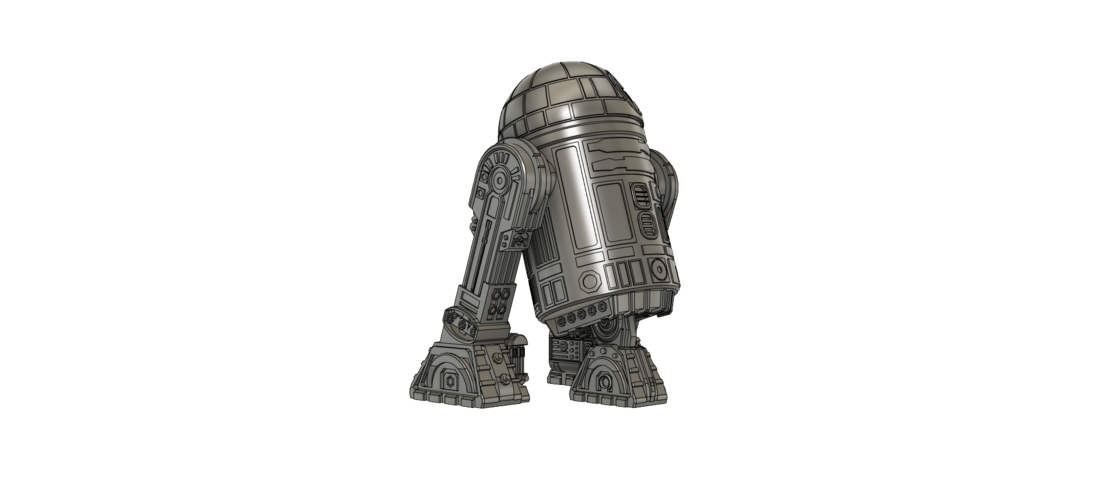Star Wars R2D2 droid (Dark2D2 - modified own design) 3D Print 482287