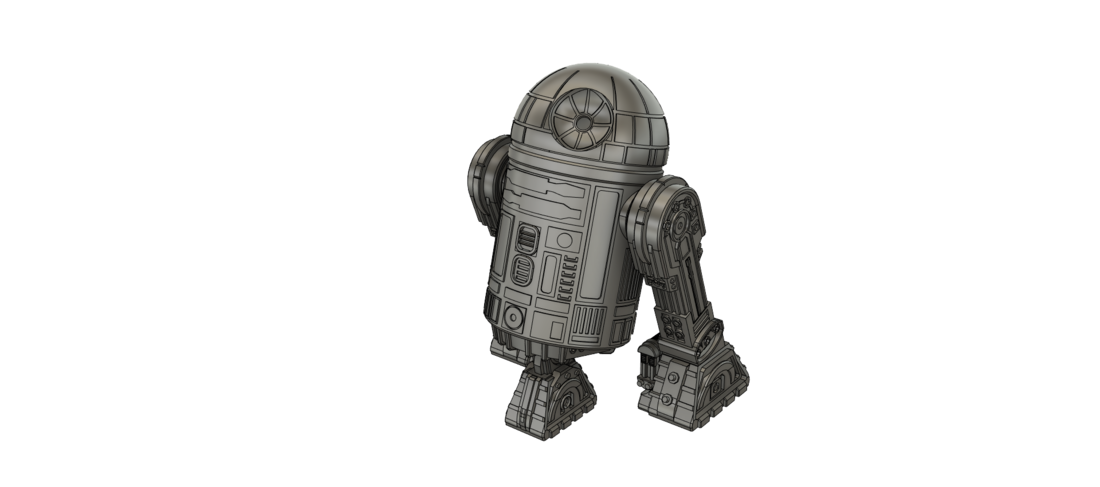 Star Wars R2D2 droid (Dark2D2 - modified own design) 3D Print 482288