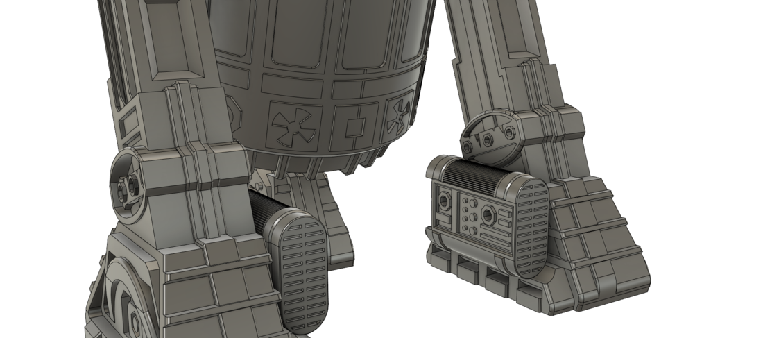 Star Wars R2D2 droid (Dark2D2 - modified own design) 3D Print 482289
