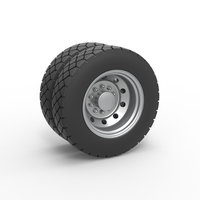Small Diecast Double wheel 4 Scale 1 to 25 3D Printing 482365
