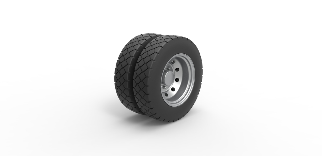 Diecast Double wheel 4 Scale 1 to 25 3D Print 482366