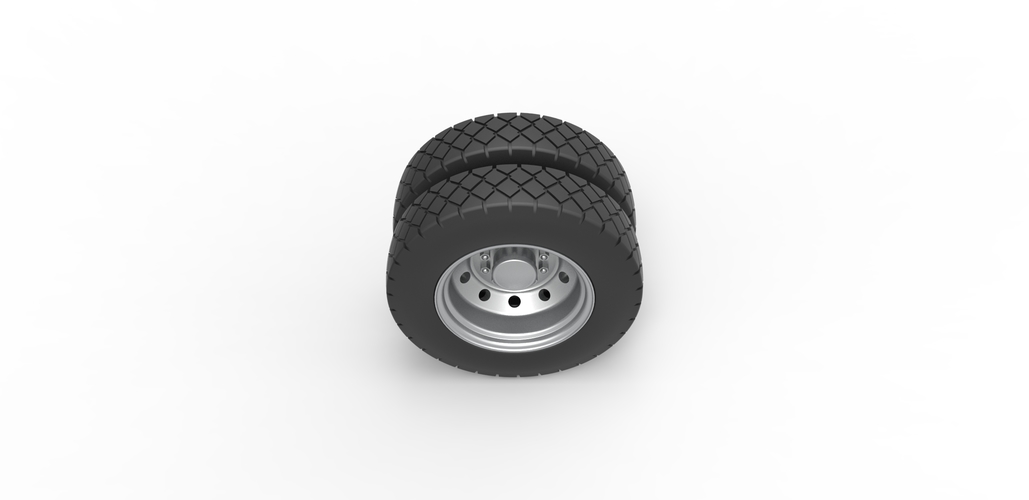 Diecast Double wheel 4 Scale 1 to 25 3D Print 482370