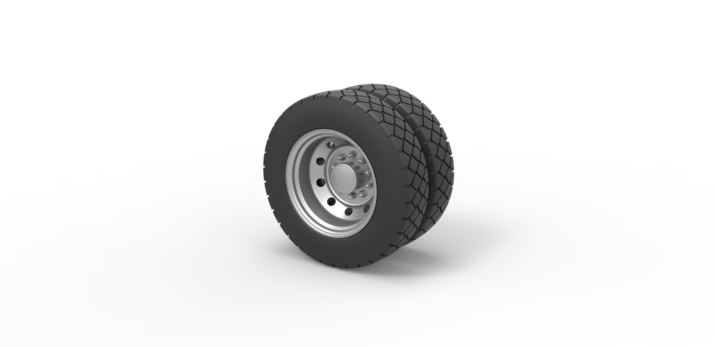Diecast Double wheel 4 Scale 1 to 25 3D Print 482371