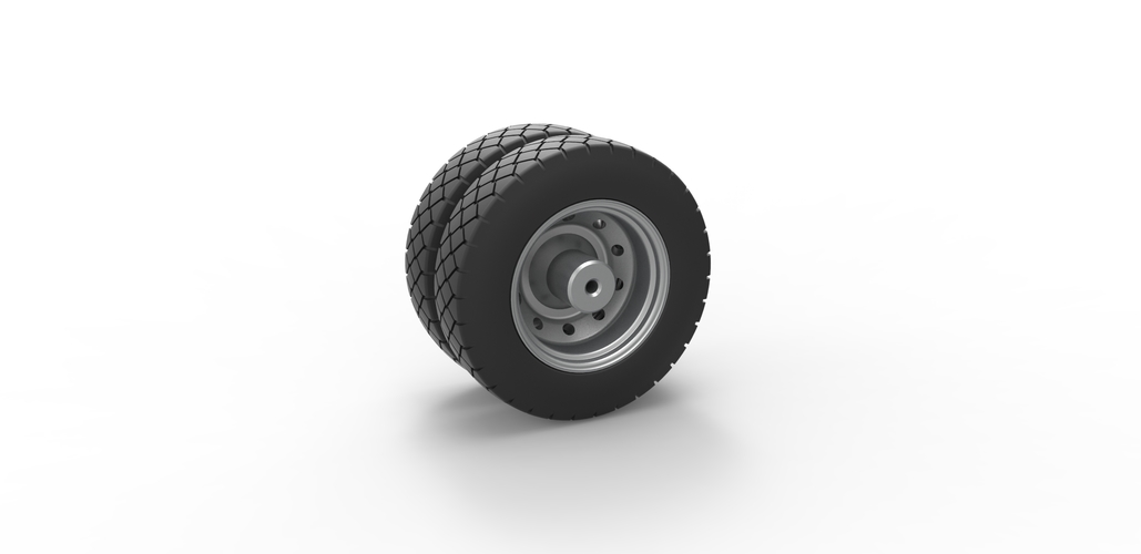 Diecast Double wheel 4 Scale 1 to 25 3D Print 482372