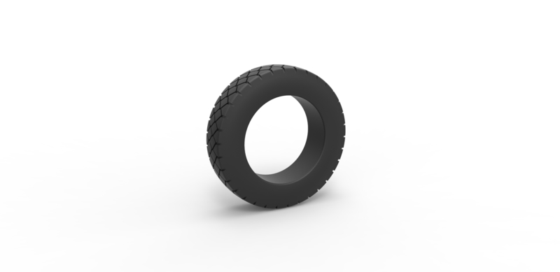 Truck tire 2 Scale 1 to 25