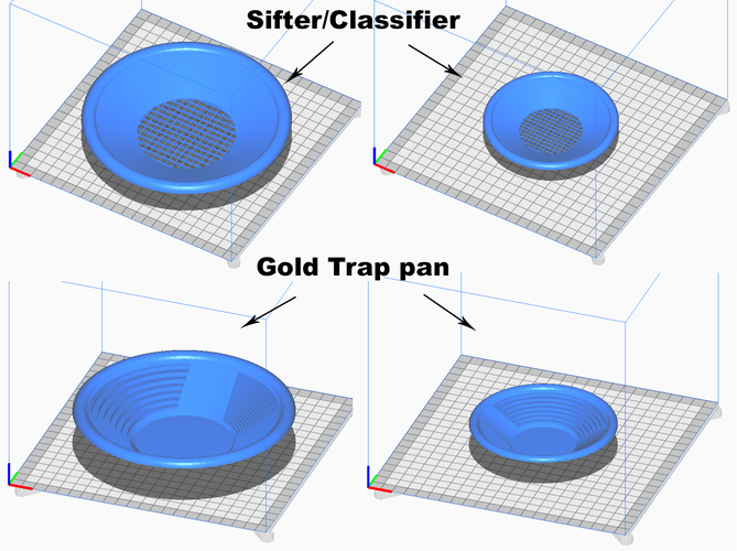 Gold Pan Kit 3D Print 482404