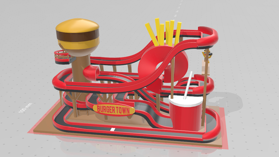 Burger Town 3D Print 482487