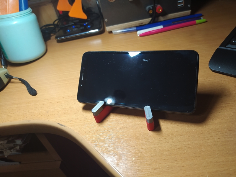 Folding phone stand.