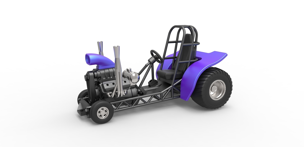 Mini Rod pulling tractor 3 Scale 1 to 25 3D Print 482536