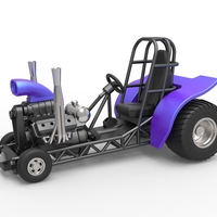 Small Diecast Mini Rod pulling tractor 3 Scale 1 to 25 3D Printing 482536