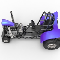 Mini Rod pulling tractor 3 Scale 1 to 25 - Thumbnail 8