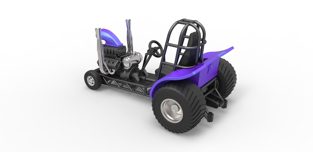 Diecast Mini Rod pulling tractor 3 Scale 1 to 25 3D Print 482545