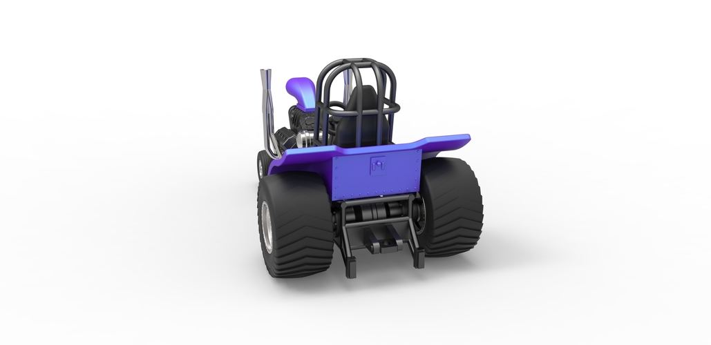 Diecast Mini Rod pulling tractor 3 Scale 1 to 25 3D Print 482546