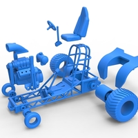 Mini Rod pulling tractor 3 Scale 1 to 25 - Thumbnail 14