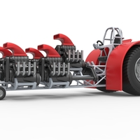 Pulling tractor with 5 engines V8 Scale 1 to 25 - Thumbnail 2