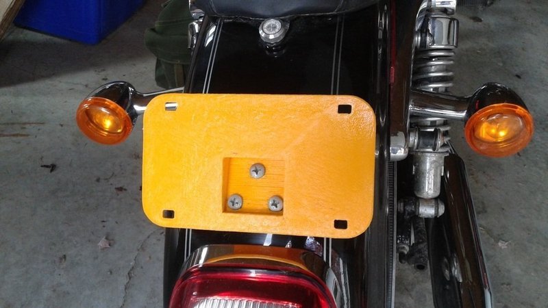 motor cycle license plate