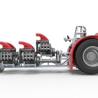 Pulling tractor with 5 engines V8 Scale 1 to 25 - Thumbnail 7