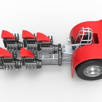 Pulling tractor with 5 engines V8 Scale 1 to 25 - Thumbnail 8