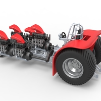 Pulling tractor with 5 engines V8 Scale 1 to 25 - Thumbnail 10