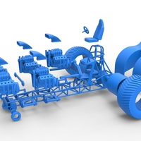 Pulling tractor with 5 engines V8 Scale 1 to 25 - Thumbnail 14