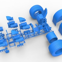 Pulling tractor with 5 engines V8 Scale 1 to 25 - Thumbnail 15