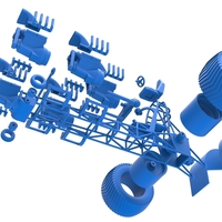 Pulling tractor with 5 engines V8 Scale 1 to 25 - Thumbnail 16