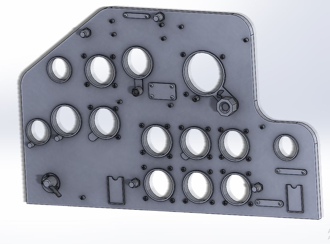 T6 texan dashboard Front and Rear Stl files only 3D print model 3D Print 482787