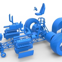 Pulling tractor with one V8 and two V12 engines 1:25 - Thumbnail 14