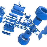 Pulling tractor with one V8 and two V12 engines 1:25 - Thumbnail 16