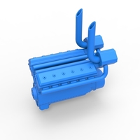 Turbo engine V12 for pulling tractor Scale 1:25 - Thumbnail 2