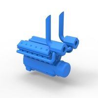 Turbo engine V12 for pulling tractor Scale 1:25 - Thumbnail 9