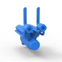 Turbo engine V12 for pulling tractor Scale 1:25 - Thumbnail 10