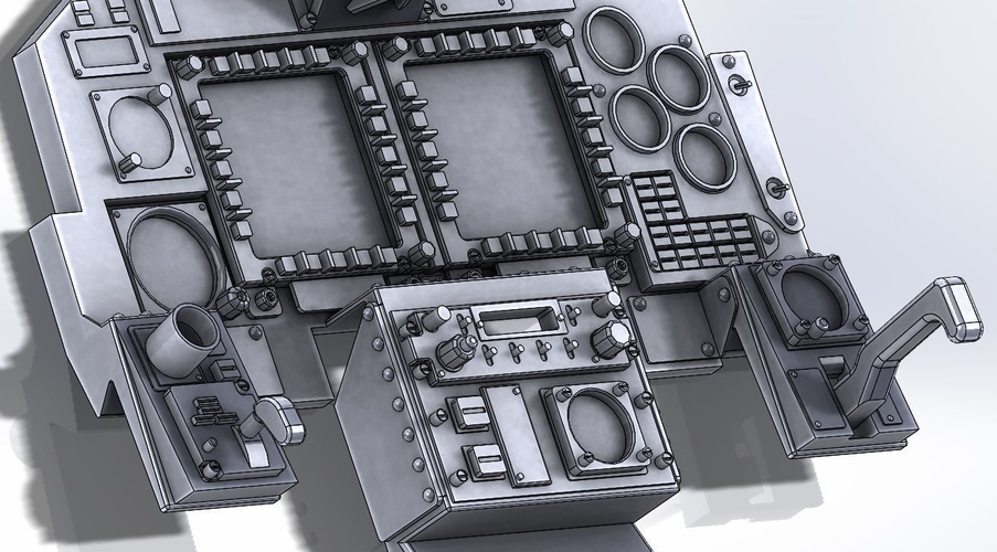BOEING T45 DASHBOARD Stl files only 3D Print 482916