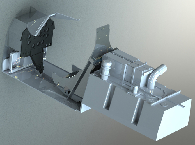 P51 mustang complete Carf Cockpit STL FILES ONLY 3D Print 482921