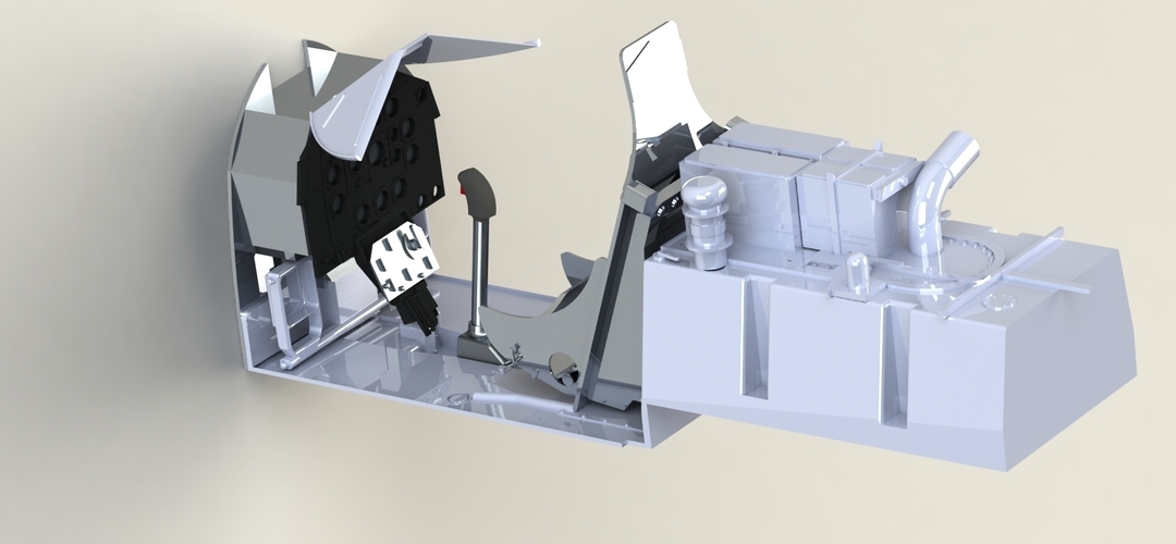 P51 mustang complete Carf Cockpit STL FILES ONLY 3D Print 482923