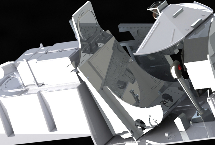 P51 mustang complete Carf Cockpit STL FILES ONLY 3D Print 482932