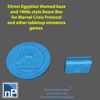 Small Marvel Crisis Protocol Base and Boom Box 3D Printing 482945