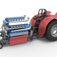 Pulling tractor with 42 cylinder Radial engine 1:25 - Thumbnail 1