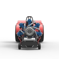 Pulling tractor with 42 cylinder Radial engine 1:25 - Thumbnail 6