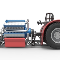 Pulling tractor with 42 cylinder Radial engine 1:25 - Thumbnail 7