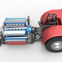 Pulling tractor with 42 cylinder Radial engine 1:25 - Thumbnail 8