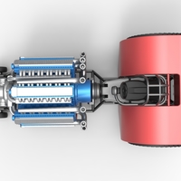 Pulling tractor with 42 cylinder Radial engine 1:25 - Thumbnail 9