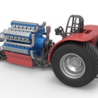 Pulling tractor with 42 cylinder Radial engine 1:25 - Thumbnail 10