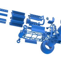 Pulling tractor with 42 cylinder Radial engine 1:25 - Thumbnail 15