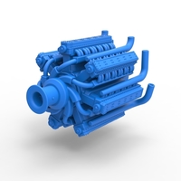 Radial engine with 42 cylinder for Pulling tractor 1:25 - Thumbnail 2